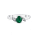Oval emerald ring with leaf shape UAE