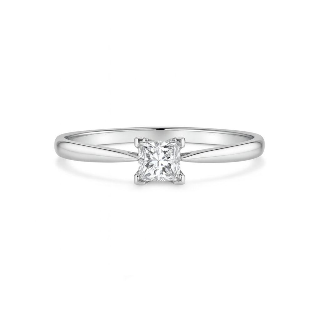 0.30 Carat Princess Cut Diamond Ring