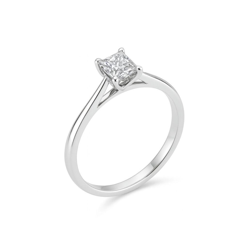 0.30 Carat Princess Cut Diamond Ring Dubai