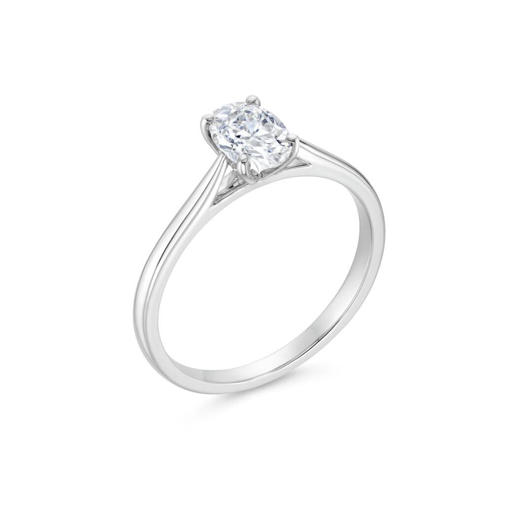 0.50 Carat Oval Cut Diamond ring Dubai