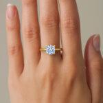 0.90 carat Cushion diamond ring UAE