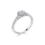 Diamond Halo Engagement Ring Dubai