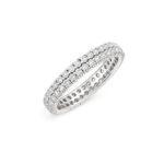 Double Row Diamond Wedding Eternity Band