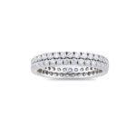 Double Row Diamond Wedding Eternity Band Dubai