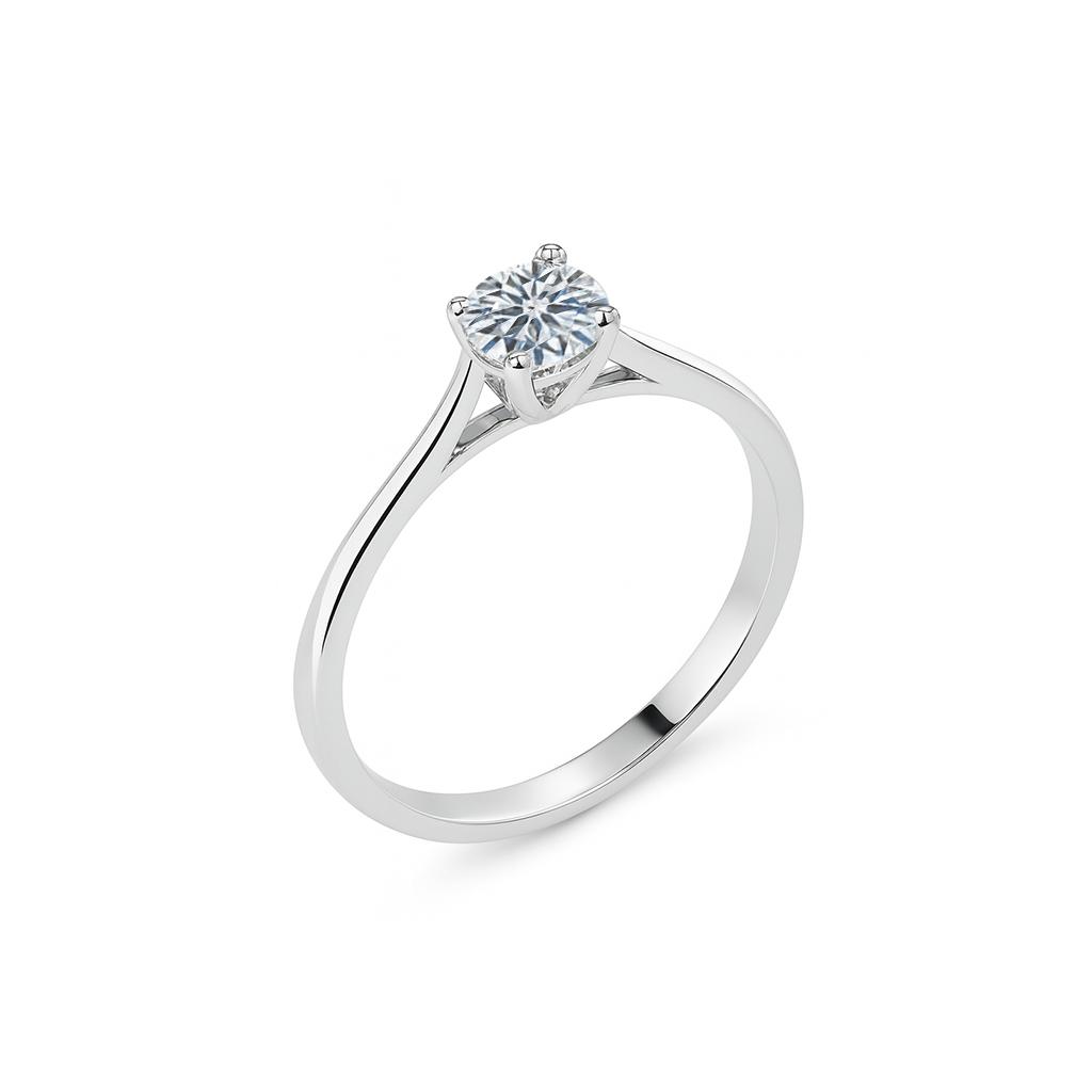 Pear Shape Diamond Ring With Shoulder diamonds Dubai