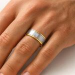 Wedding ring with Princess cut diamond Dubai
