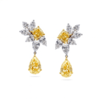 Fancy Yellow diamond drop earrings