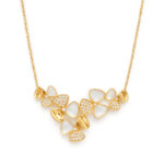 Floral diamond and MOP pendant