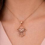 Happy Diamond Hamsa Hand Pendant Dubai