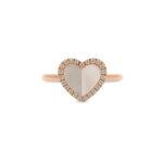 Heart Mother of Pearl Diamond ring Dubai