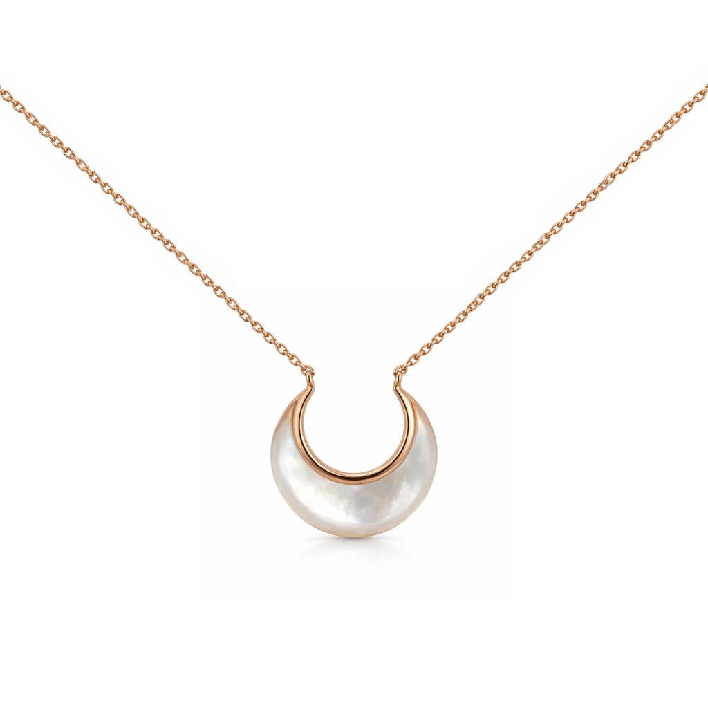 MOP Crescent Moon Necklace