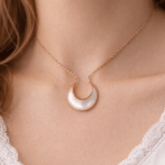 MOP Crescent Moon Necklace Dubai