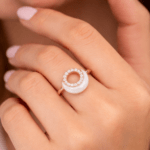 MOP Crescent Moon ring