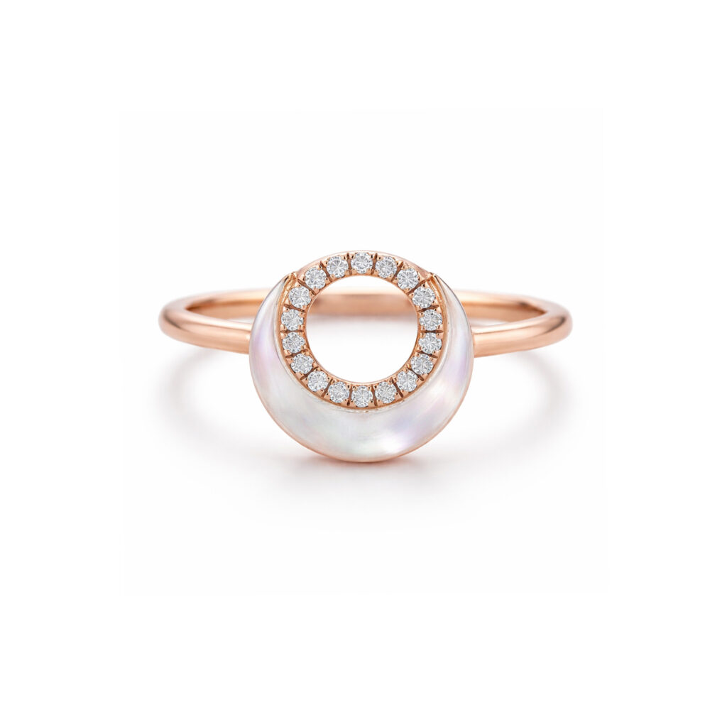 MOP Crescent Moon ring Dubai