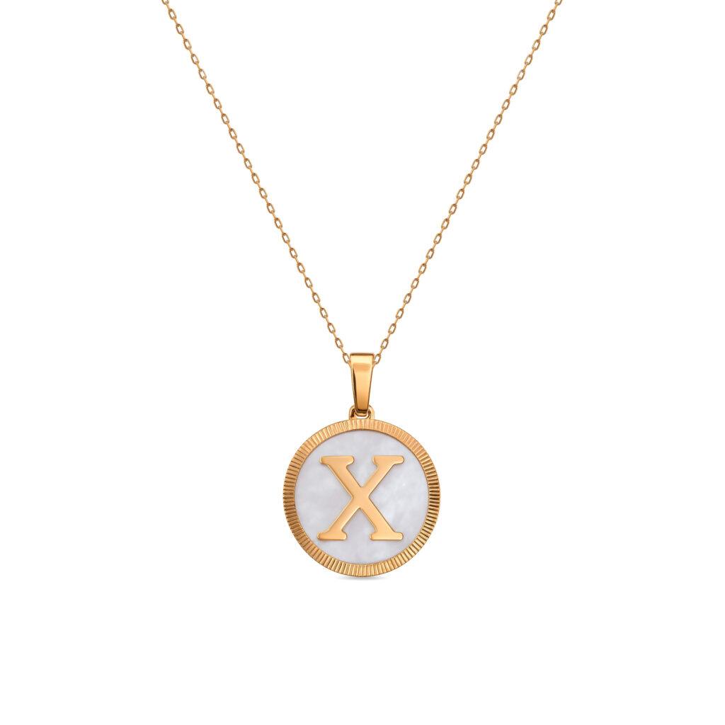 MOP X letter Pendant