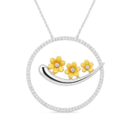Open circle flower pendant