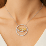 Open circle flower pendant Dubai
