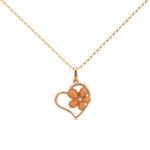 Open heart Color stone pendant