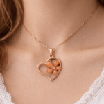 Open heart Color stone pendant Dubai