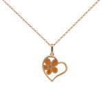 Open heart Color stone pendant UAE