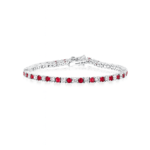 Ruby and diamond Tennis Bracelet