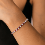 Ruby and diamond Tennis Bracelet Dubai