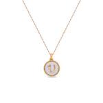V letter MOP pendant