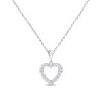 White gold Heart diamond pendant