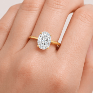 Oval Diamond Ring Dubai