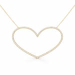Heart Necklace with diamonds