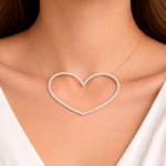 Heart Necklace with diamonds Dubai