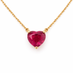 Heart Shaped ruby pendant
