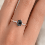 Salt and pepper diamond ring Dubai