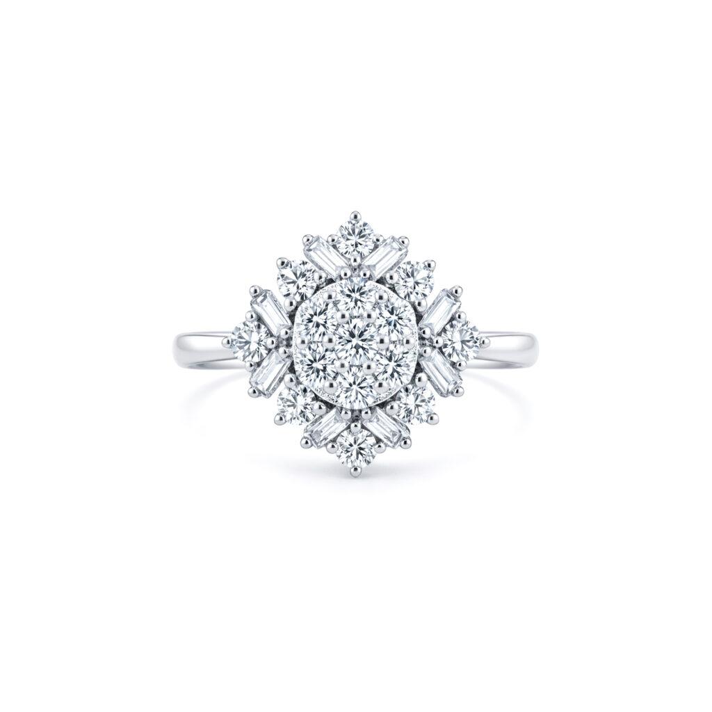 Ballerina Halo Engagement Ring