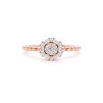 Diamond Ring Embraced by Baguette Diamonds