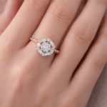 Diamond Ring Embraced by Baguette Diamonds Dubai