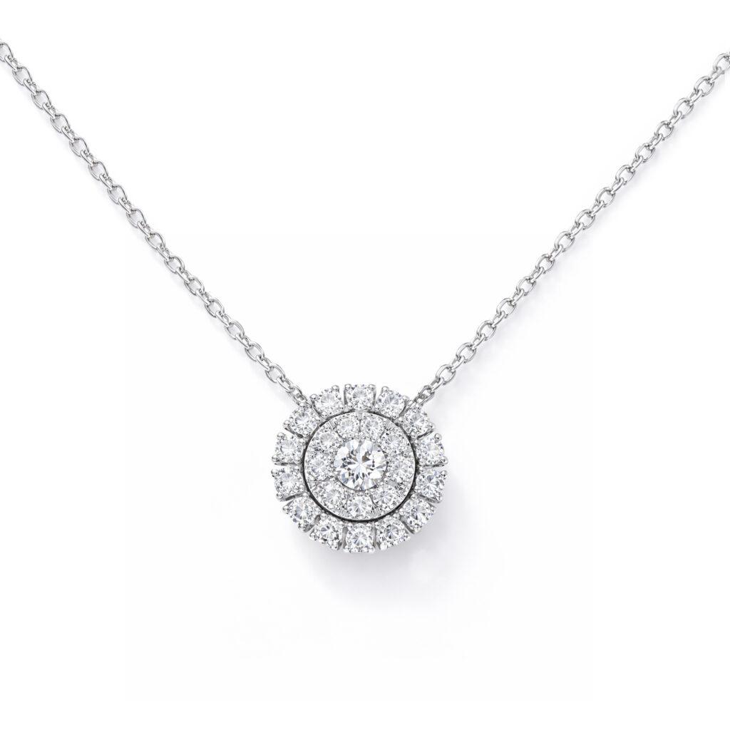 Double Halo Diamond Pendant