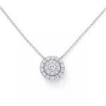 Double Halo Diamond Pendant