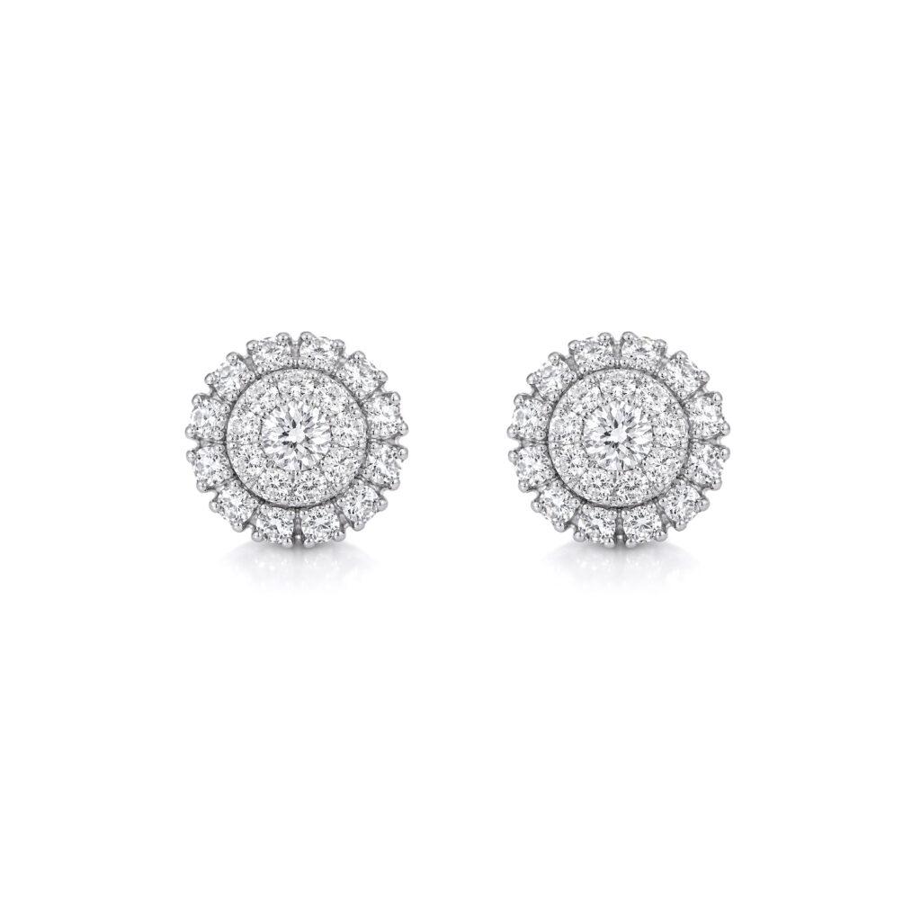 Double Halo Diamond earrings
