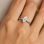 Dual Shank Marquise engagement ring UAE