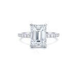 Emerald diamond engagement ring