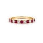 Eternity ring with rubies and diamonds