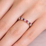 Eternity ring with rubies and diamonds Dubai