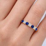 Eternity ring with sapphires and diamonds Dubai