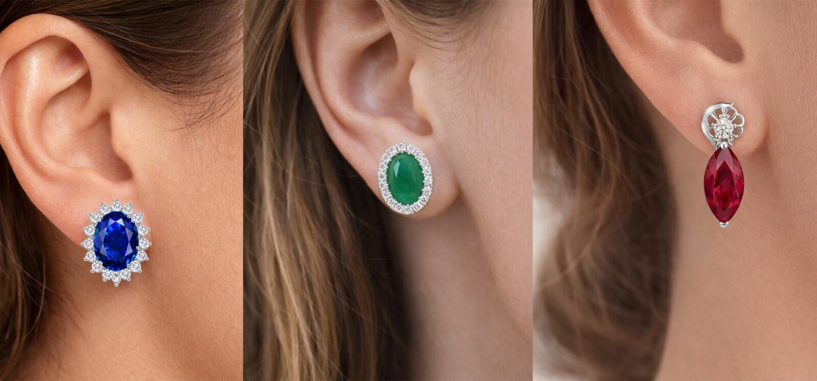 Gemstone earrings Dubai