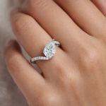Pear Shape Bypass engagement ring