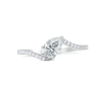 Pear Shape Bypass engagement ring Dubai