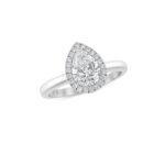 Pear diamond halo ring Dubai