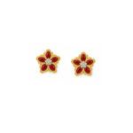 Coral flower earrings