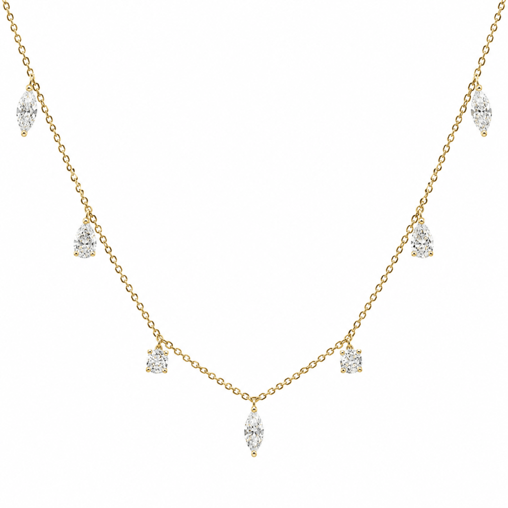 Diamond drop necklace